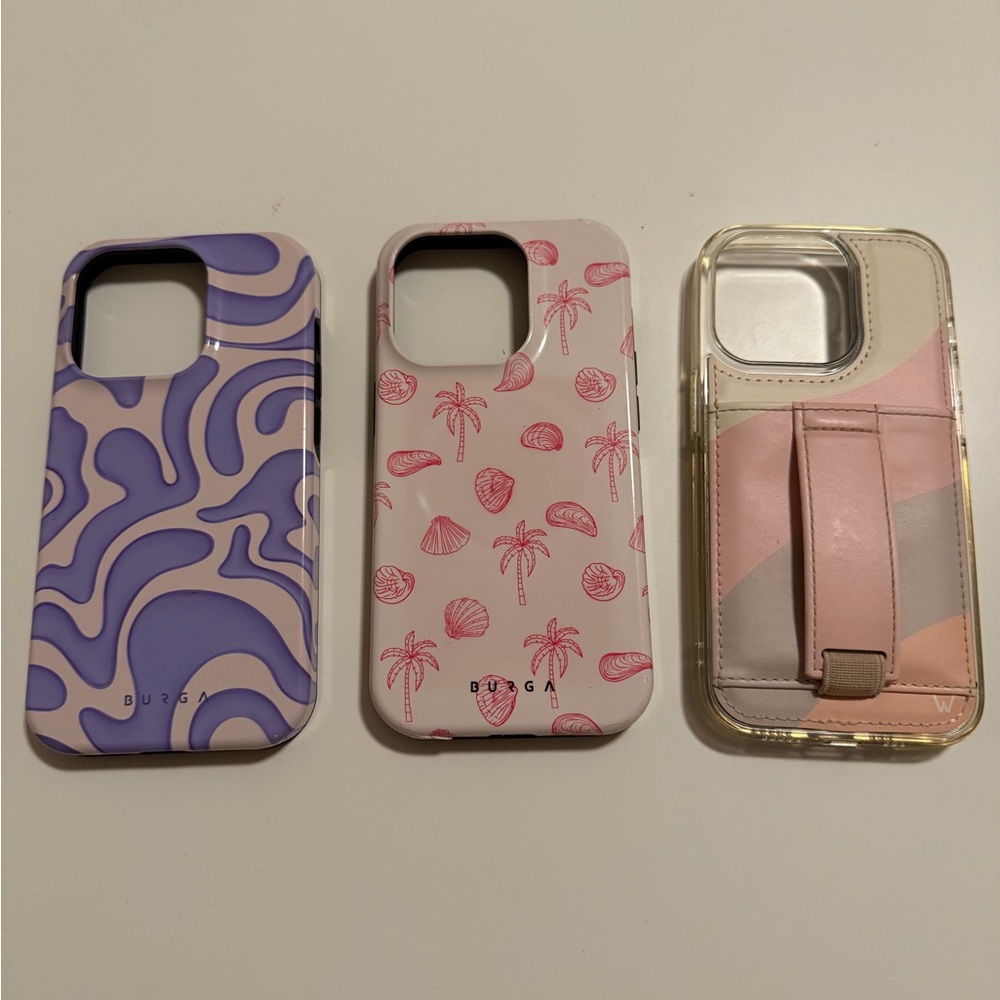 iPhone 14 Pro phone case set of 3 BURGA WALLI